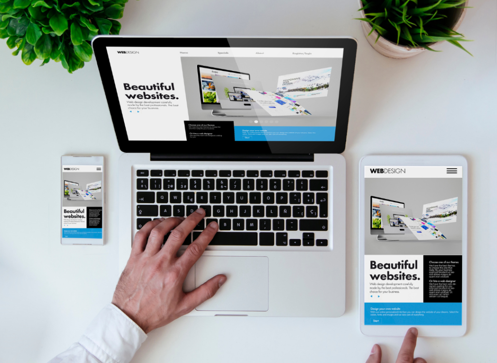 laptop and tablet on table