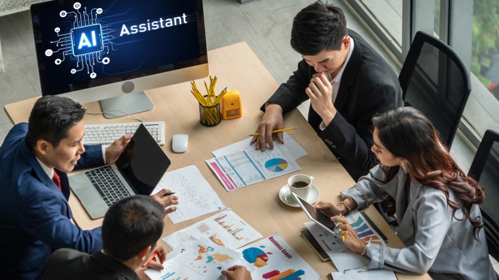 group meeting with laptops